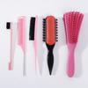 5pcs Curling Comb Set - Curling Comb, Multi Toothed Nine Row Comb, Hairdressing Comb 3-Piece Set, Special for Real Hair Wigs