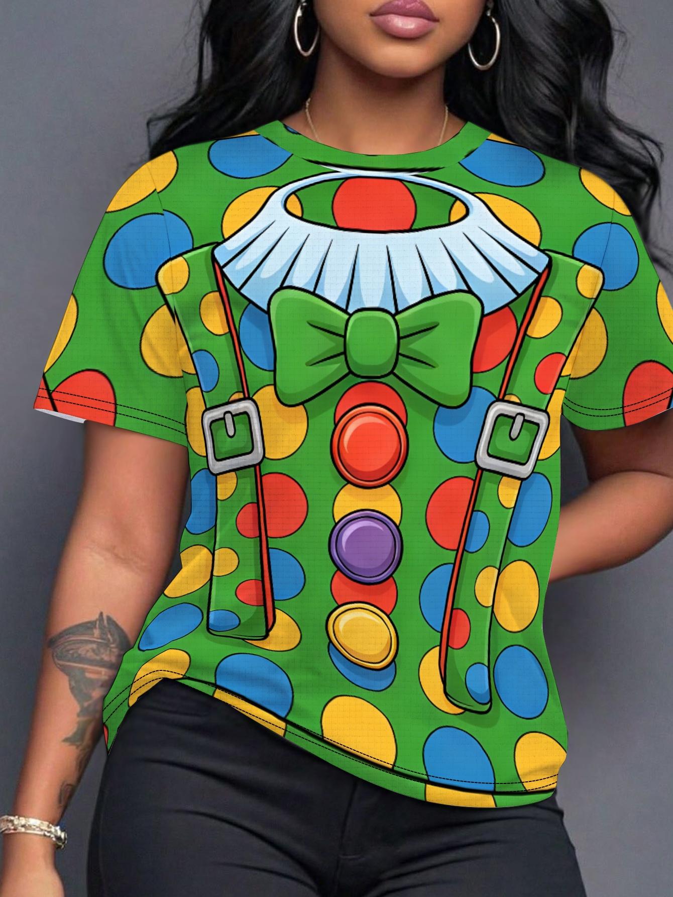 

Printed Design - Plain Women s T-Shirt Featuring a Digitally Designed Carnival Clown Costume. Specially Crafted for Comfort 2XL дубильная кора