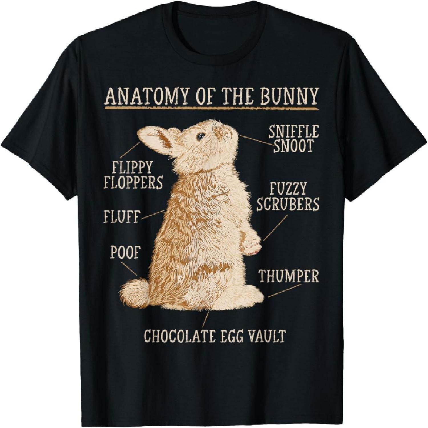 

Rabbit Anatomy Bunny Lover Animal Pet Owner T-Shirt XXXXXL різнокольоровий