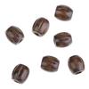 100er-Pack Braun Bemalte Gravierte Holzperlen Oval Lose Holzperlen Großhandel für Schmuckherstellung Basteln DIY