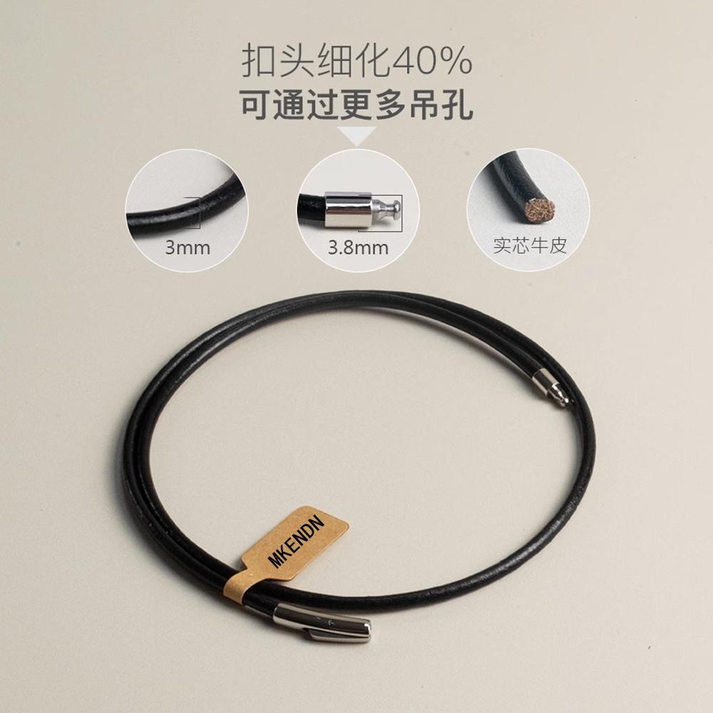 Collana Choker Semplice Fatta a Mano in Pelle di Mucca Primaria Collana in Pelle Chiusura in Acciaio Inossidabile Gioielli da Uomo Donna