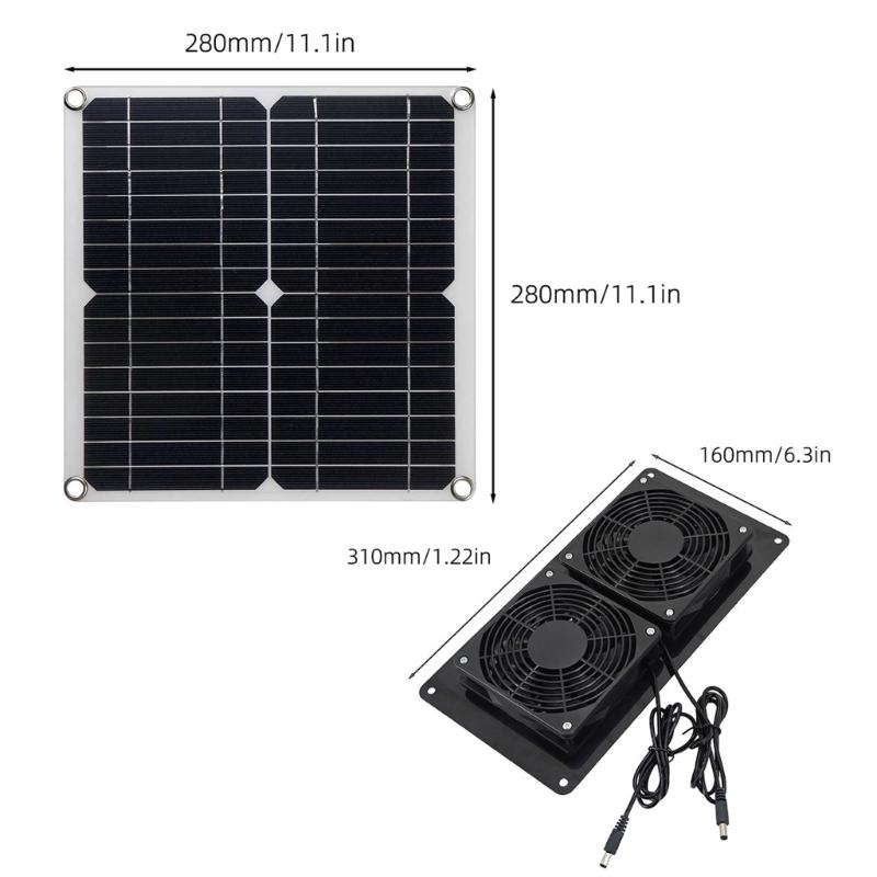 12W Fan Computer Plastic and Monocrystalline Silicon Construction Easy Tool Installation for PC Components