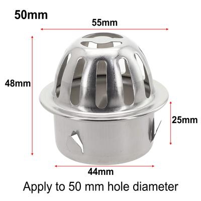 Stainless Steel Anti-clogging Roof Floor Drain Roof Gutter Sewer Drain Pipe Anti-rat Filter Large Displacement Rain Strainer