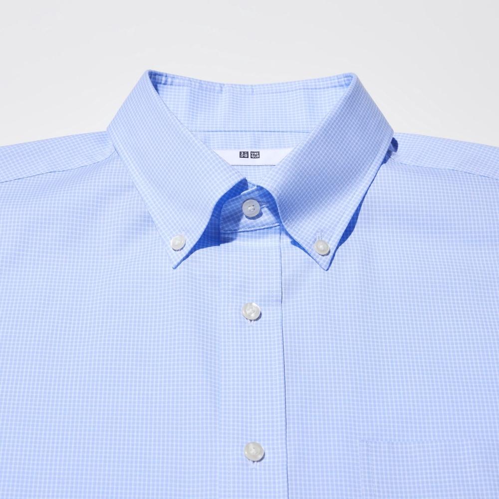 Uniqlo Easy Care Regular Fit Check Shirt  Long Sleeve Button Down Collar  B