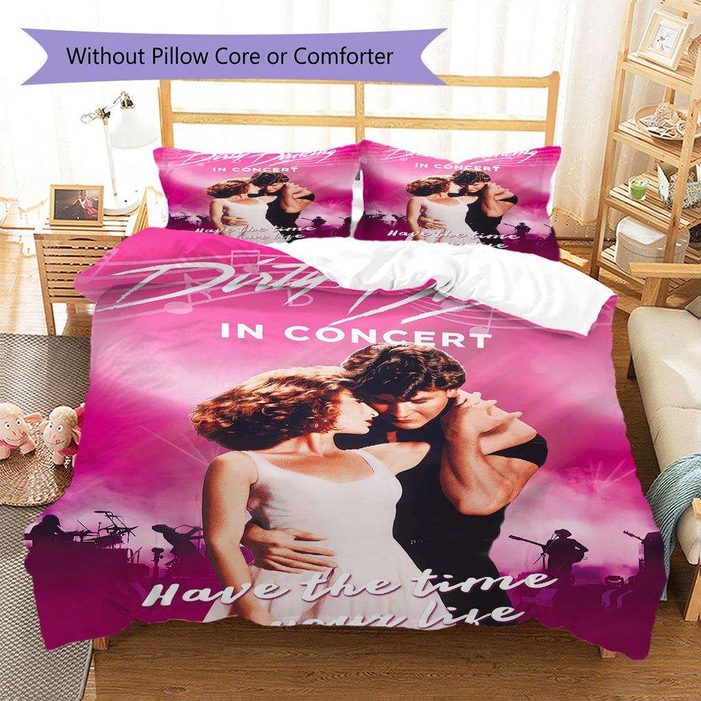 Dirty Dancing Pattern Bedding Quilt Set Quilt Cover Pillowcase Home Decoration Gift (1 * duvet cover + 2 * pillowcase, without core)