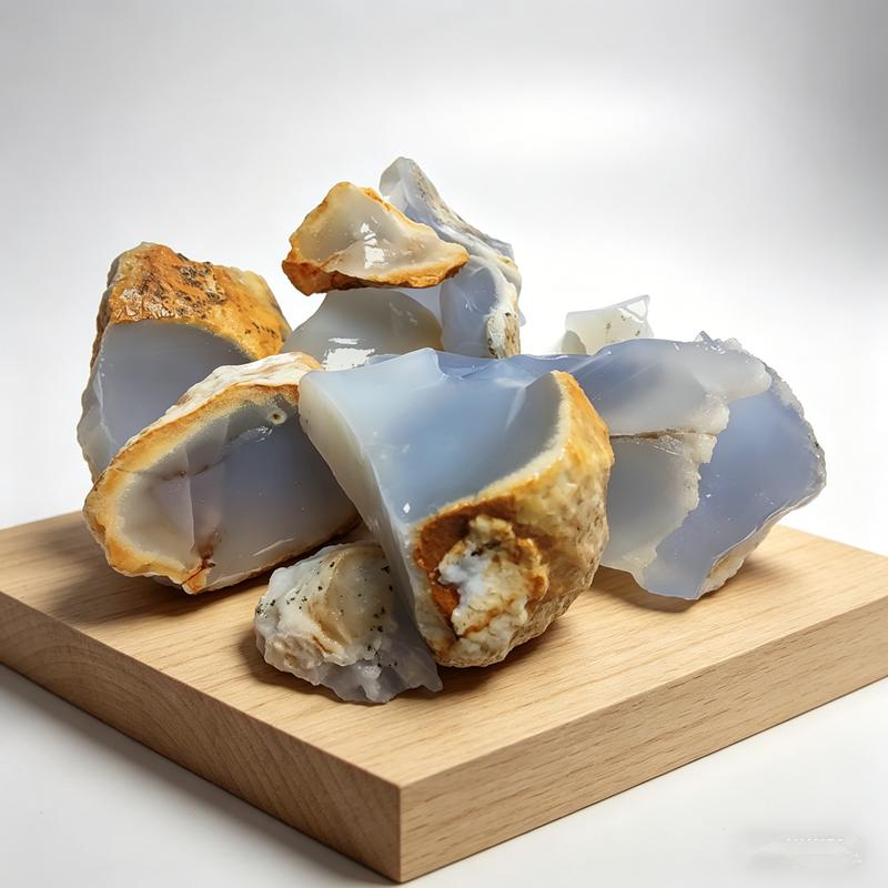 90-100g Natural Blue Chalcedony Stone Rough Agate Mineral Specimen For Jewelry Making DIY Bracelets Home Decoration Stone