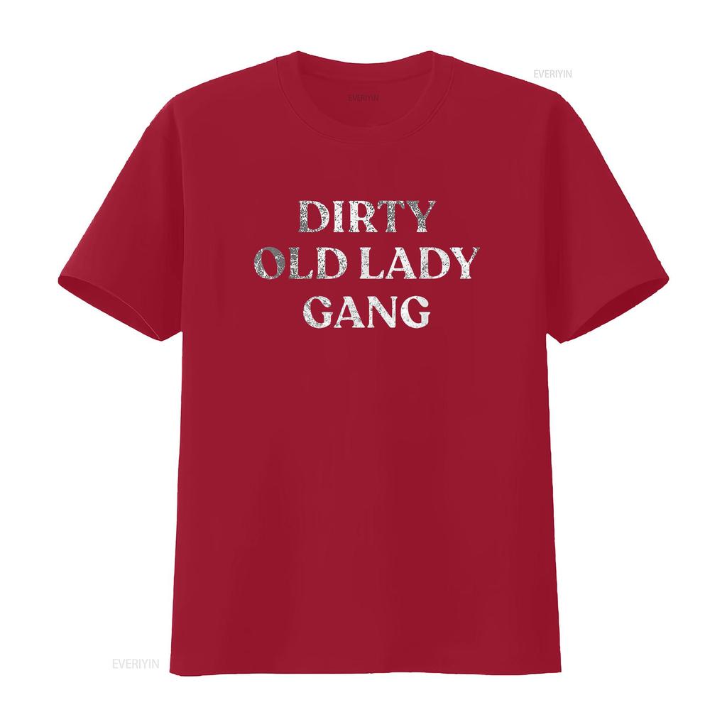 Womens Dirty Old Lady Gang Funny Mud Run 4 Wheeling T Shirt Black 2XL vintage Washed designer clothes Breathable Stretched