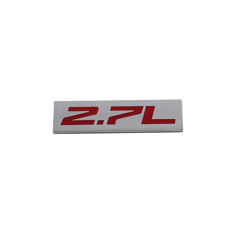 Premium 2.7L 2.7 L for Universal car Engine Hood Fender trunk Tail Rear Bonnet Nameplate Decal Emblem Badge Sticker