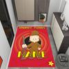 Looney Bulldog Fiery Attitude Personalized Text Carpet Perfect for Entryway Foyer Bedrooms Outdoor Anti-slip Rug Anime Office Decor Spiritual Gift