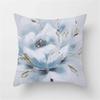 Blue Flower and Bird Print Decorative Pillowcase Living Room Office Ornaments Home Pillowcase