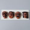 Koreanisches traditionelles Souvenir Hahoe-Maske Kühlschrankmagnet-Set 4 Stück