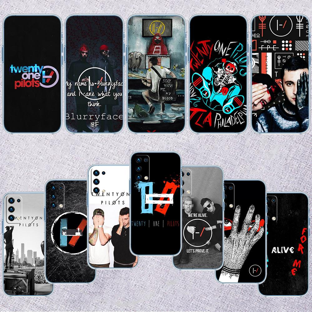 T-Twenty O-One P-Pilots Transparent Phone Case for Samsung Galaxy A04 A04S A14 A23 A34 A54 M23 M33 M52 M53