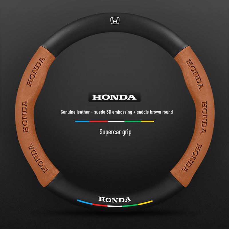 Honda UR-V 17-20 Winter Steering Wheel Cover - Genuine Leather, Suede, Carbon Fiber, Ultra-thin