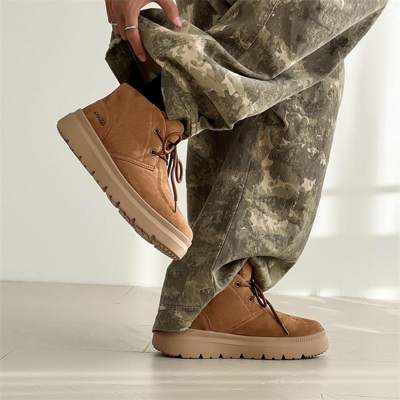 3636 [Ping instead] U's new snow boots men's winter casual velvet thickened short boots