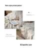Summer Retro Cotton Linen Lace Design Thin Quilt - Machine Washable Air Conditioning Blanket