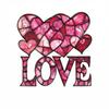 Heart Shaped LOVE Acrylic Pendant Decoration, Light Catcher Accessory, Festive Anniversary Decoration
