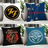 Rock Foo Fighters Cushion Cover Cushion Cover Set 4Pcs 50X50 45X45 40X40 Pillowcase Decorative Sofa Home Decor