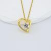 Minimalist Heart Pendant Necklace for Women 316L Stainless Steel 18K Gold Plated CZ Diamond Heart Necklace Waterproof Jewelry Gi