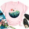 Cute cartoon balloon round neck short-sleeved T-shirt women's casual Harajuku loose T-shirt top