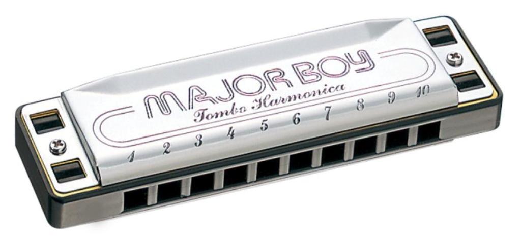 TOMBO 10-Hole Harmonica, G Key, Major Boy 1710