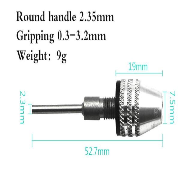 Hex Drill Bits Adapter Keyless Shaft Chuck Clamp 0.3-8 Mm Electric Motor Shaft Mini Chuck Fixture 1/4 ''Hex Shank Drill Chuck