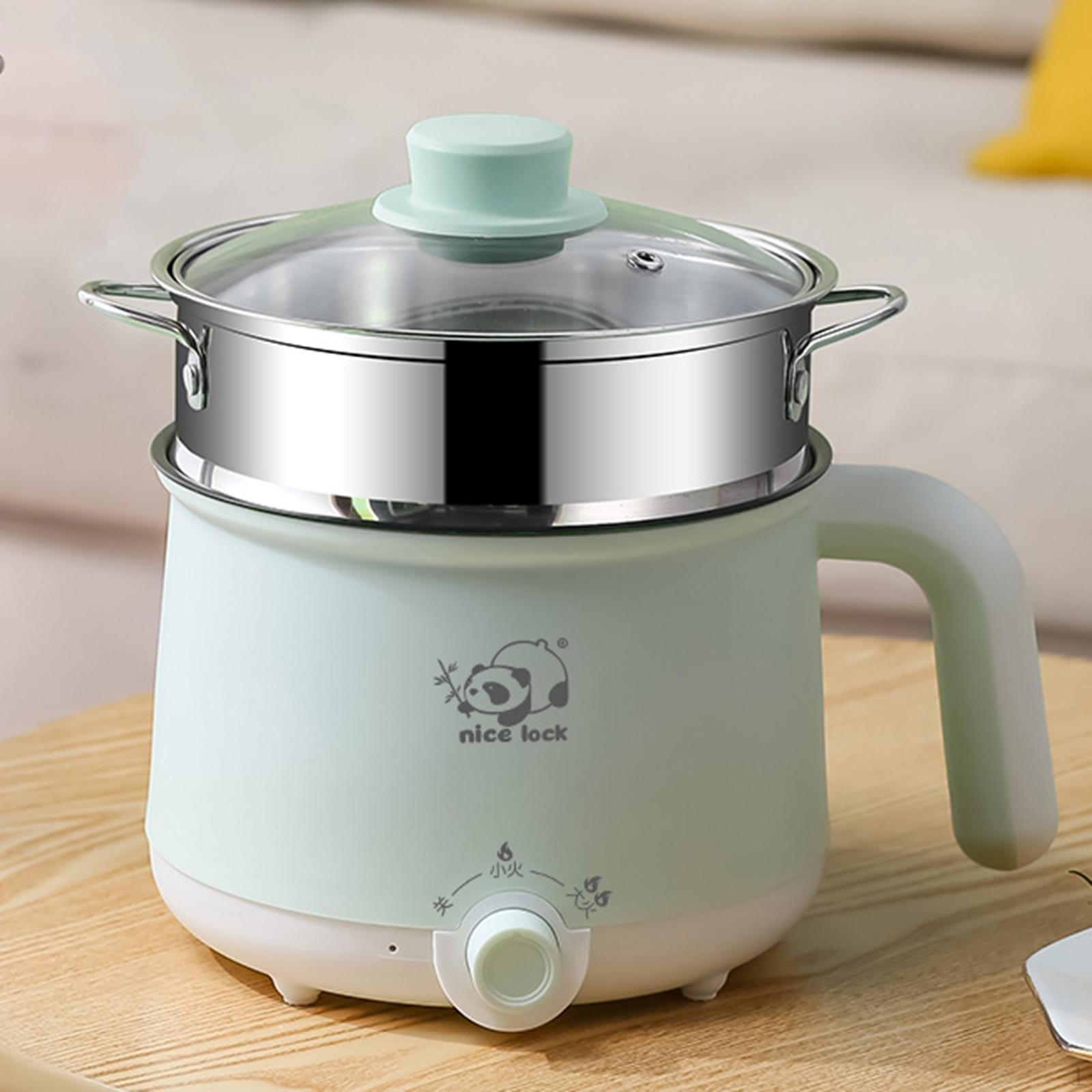 Moonice Elektrische kookpot Mini reiskoker Multifunctioneel roestvrij staal 2 versnellingen rijstkoker steel steamer