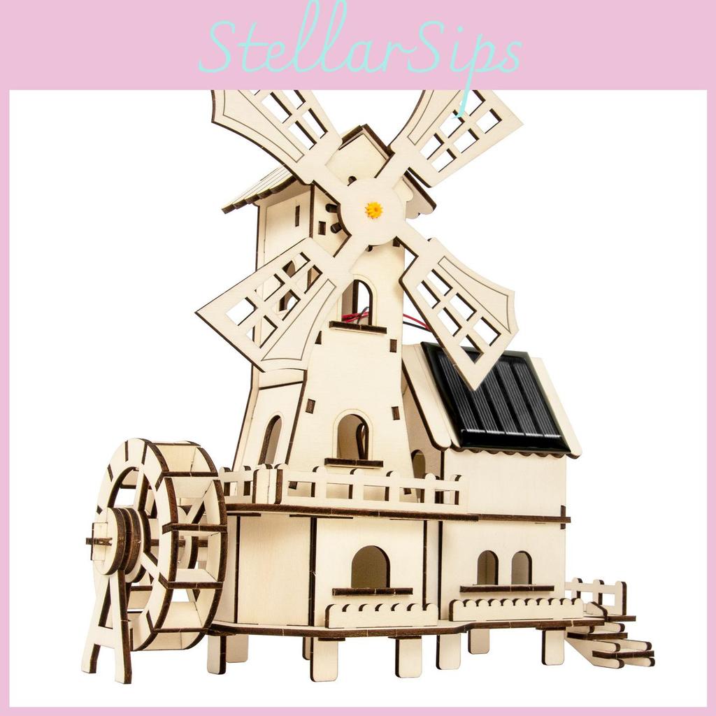 Sonnenenergie Wissenschafts-Set für Kinder mit DIY-Holländischer Windmühle und Physik-Experimenten, Pädagogisches Spielzeug-Set