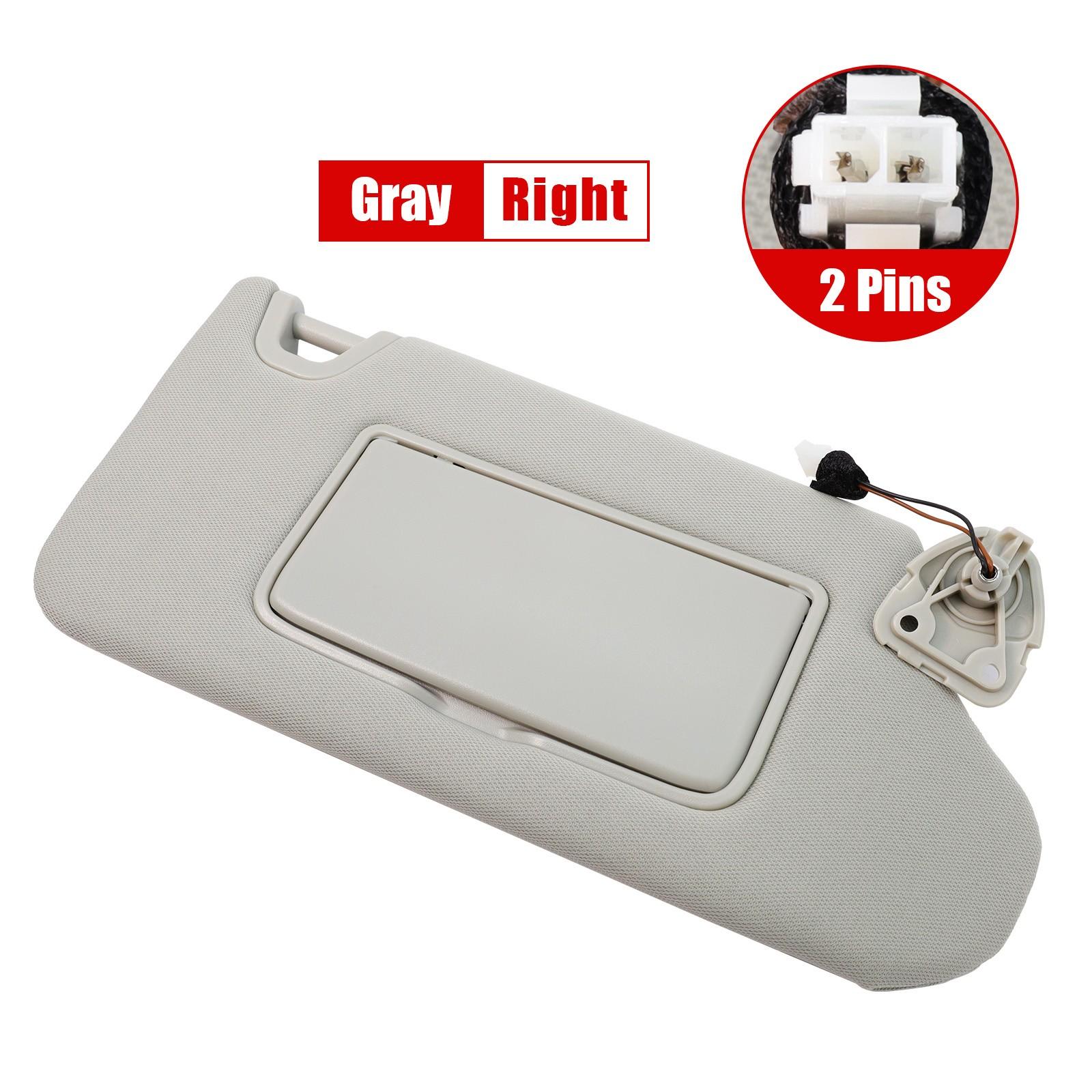 Right Passenger Side Gray Sun Visor W/Light For 16-23 Nissan Maxima 96400-9DE0A