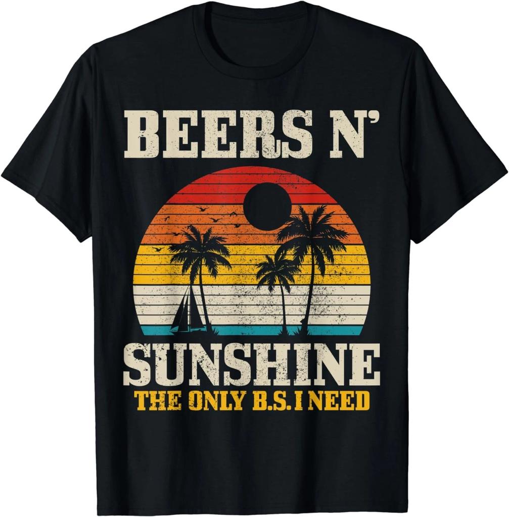 Beers & Sunshine The Only B.S. I Need Funny Summer Vacation Gift Unisex T-Shirt