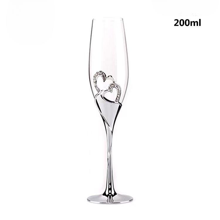 Crystal Champagne Glasses, Wedding Goblets, Red Wine Glass, European Household Sparkling Sweet Glassware, Golden Drinkware