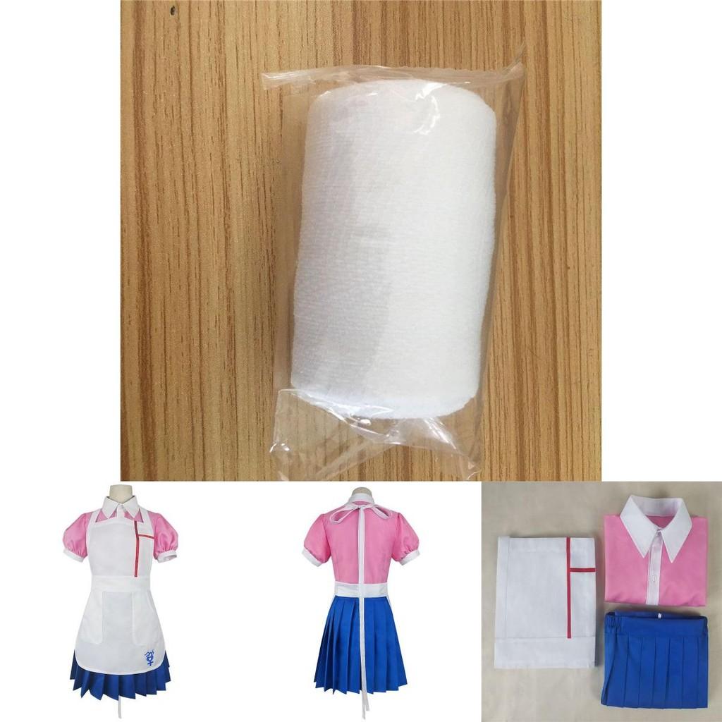 Dangan Ronpa 2 Mikan Tsumiki Pink White Uniform Suit Costume