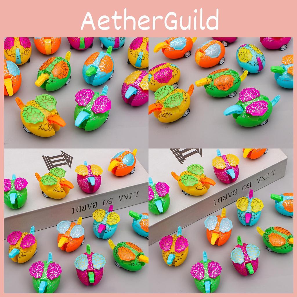 Mini Inertial Colorful Egg Shaped Dinosaur Model Children Toy Car Play For