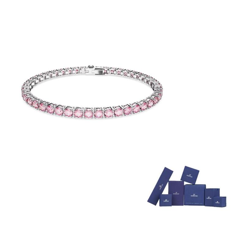 Swarovski Matrix Tennis bracelet M-Original brand box (color random) розовый