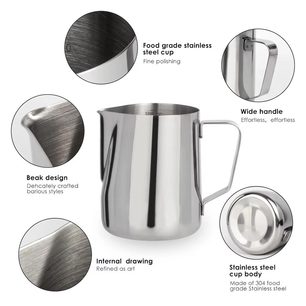 150/200/350ml Milk Jugs Fashion Stainless Steel Latte Frostbite Art Cup Pulling Flower Jar Making Milk Cups Coffee Accessorie