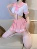 Frauen Sexy Schulmädchen Kostüme Cosplay Babydoll Sexy Dessous Hosenträger Plaid Rock Set Student Uniform Party Club Outfits