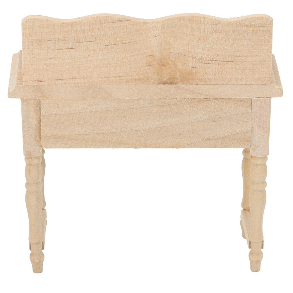 Model Mobilier Miniatură Birou din Lemn pentru 1:12 Accesoriu pentru Camera de Zi Casă de Păpuși