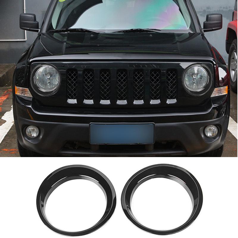 

TESIN Racing Grills Передняя сетка для автомобиля, декоративная решетка, накладка, наклейки для Jeep Patriot 2011-2016, внешний вид Black Light Cover