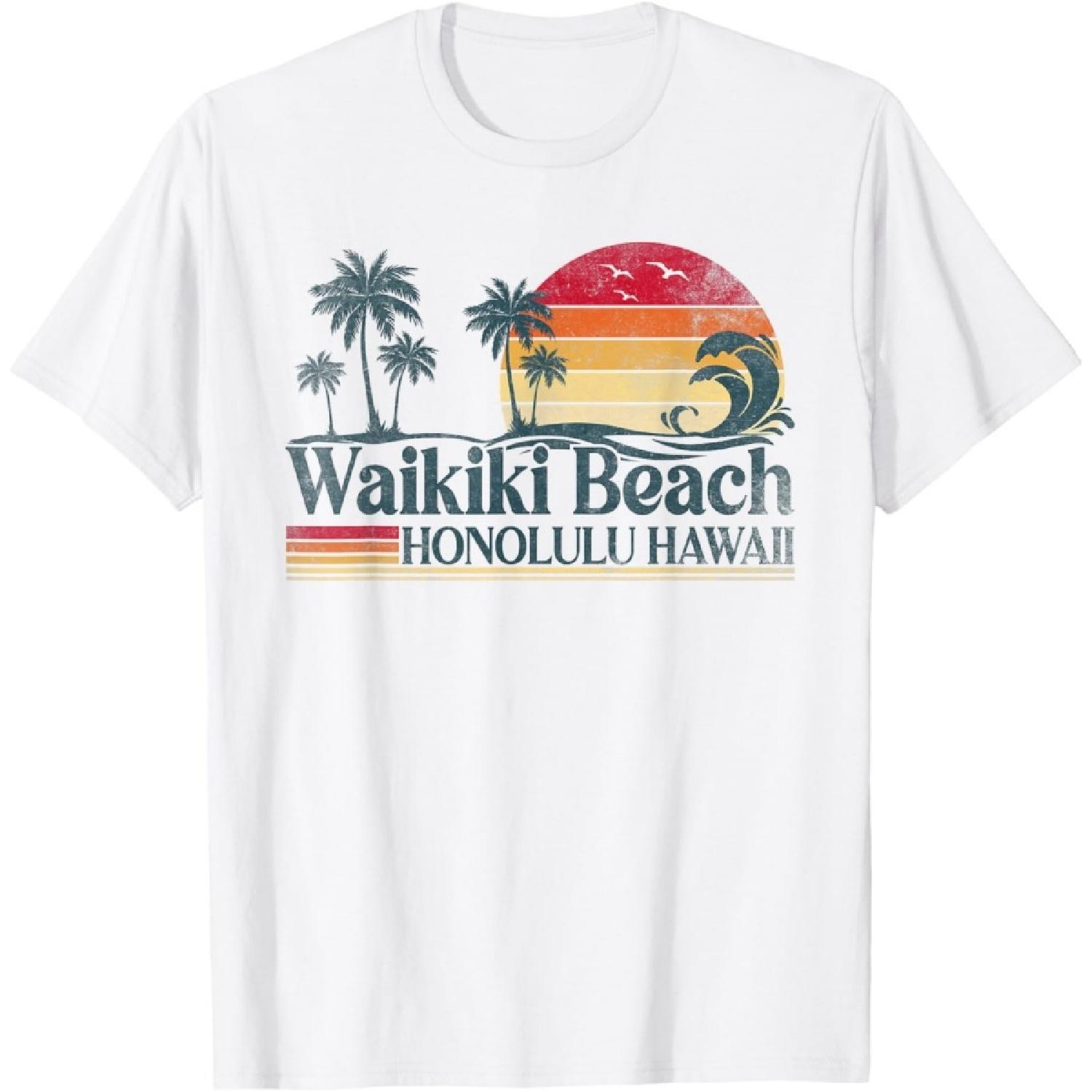 Пляж Вайкики Гонолулу Гавайи Семейный Отдых Лето Футболка S