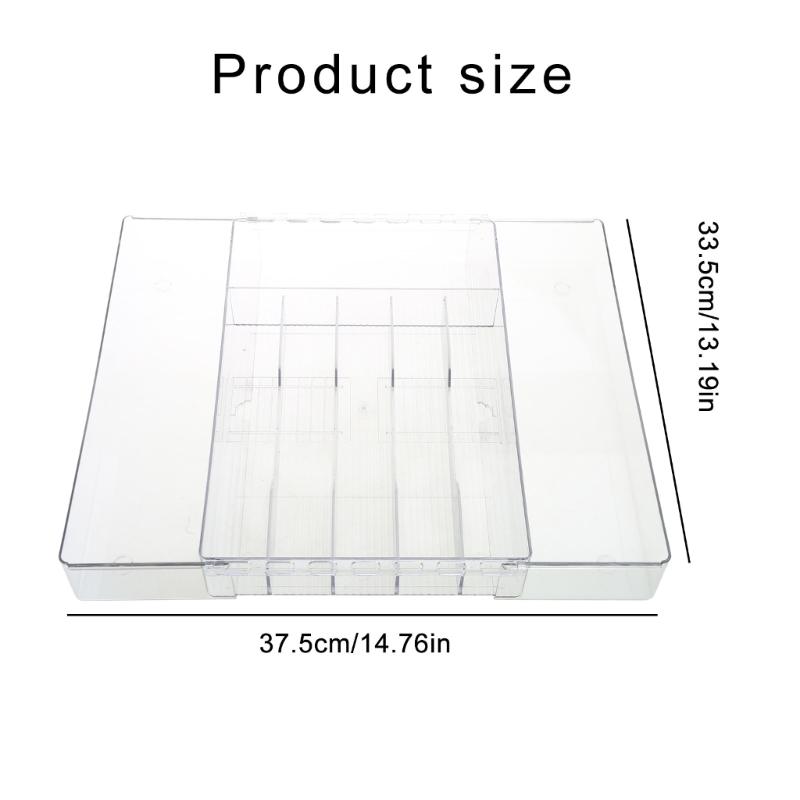 Versatile Cutlery Drawer Tray with Adjustable Compartments Kitchen Cutlery Drawer Insert Flatwares Organizers