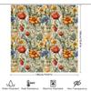 Floral Print Shower Curtain Waterproof Bathroom Decor Orange Blossom White Daisy Watercolor Flower Pattern Bath Linen Decoration