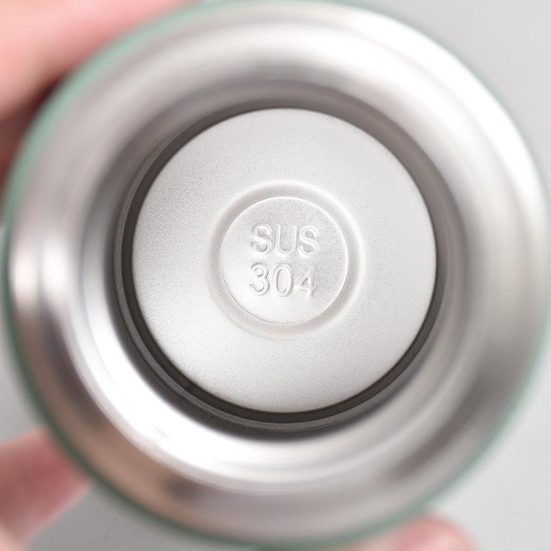 New 304 Stainless Steel Thermos Cup Set with One Cover, Multi-purpose Handle, Portable Cup, Business Office Three-piece Water Cup Set