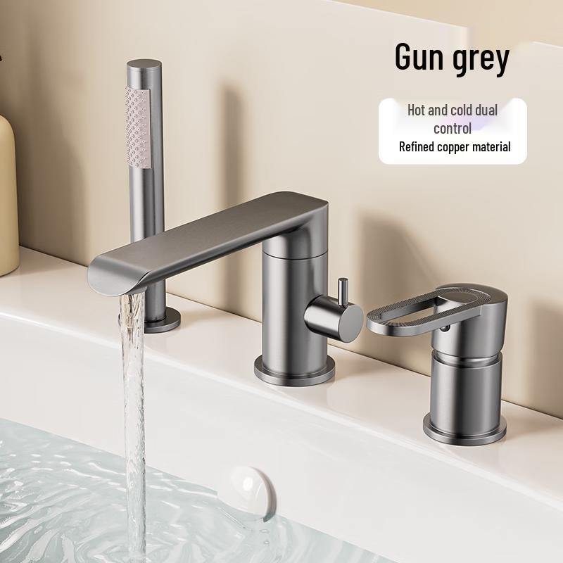 Смеситель для ванны TLXT цвета «оружейный металл»