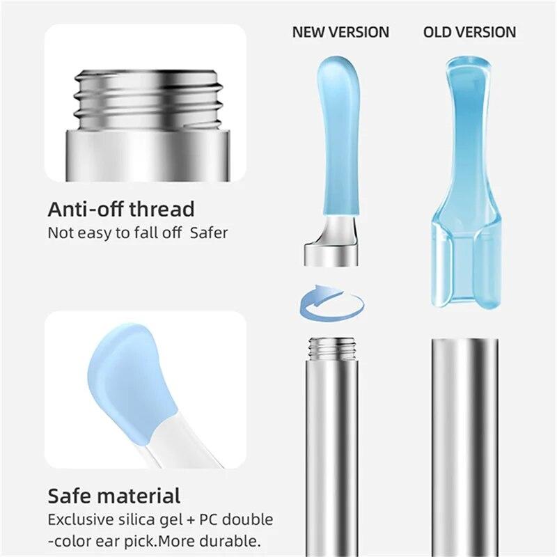 Smart Ear Cleaner Upgrade Waterproof & Dustproof w/ HD Camera - Wireless Visual Otoscope for Ear Wax Removal and Oral Inspection