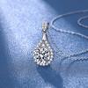 Sparkling Drop Pendant Necklace Women Cubic Zirconia Necklace Elegant Wedding Necklace
