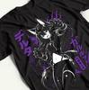 Dark Aesthetic Shirt, Japanese Graphic T-Shirt, Manga Style Clothing, Gothic Streetwear Tee, Black Anime Style Design, Otaku Fashion Gift