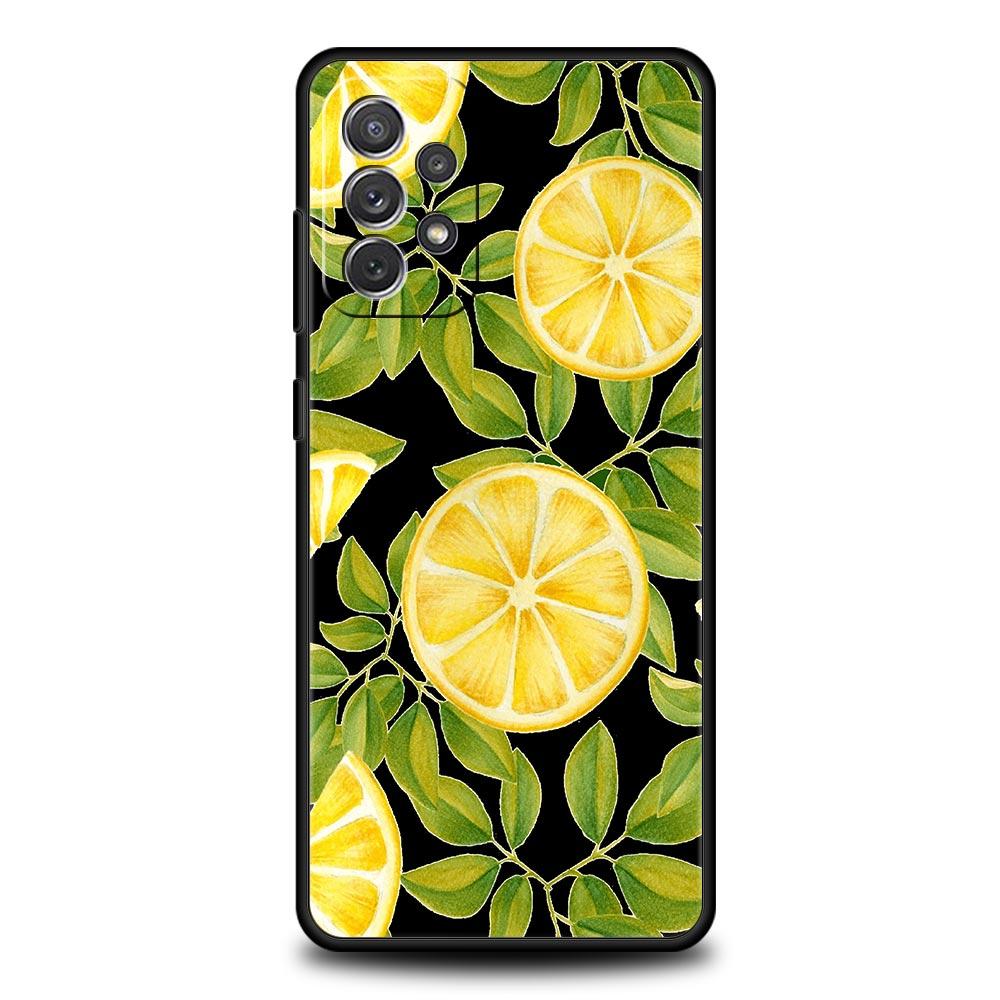 Phone Case For Samsung Galaxy A13 A51 A71 A41 A31 A21S A11 A01 A03S A12 A32 A52 A22 A23 A33 A53 A73 5G Cover Mediterranean Lemon