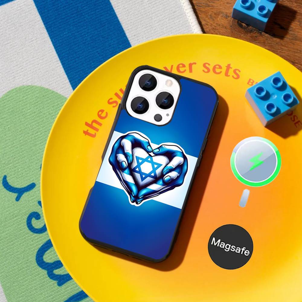 Star of David I-Israel Flag Phone Case For iPhone 17,16,15,14,13,12,11,Pro,Max,Plus,Mini,SE4 Magnetic Magsafe Wireless Charging