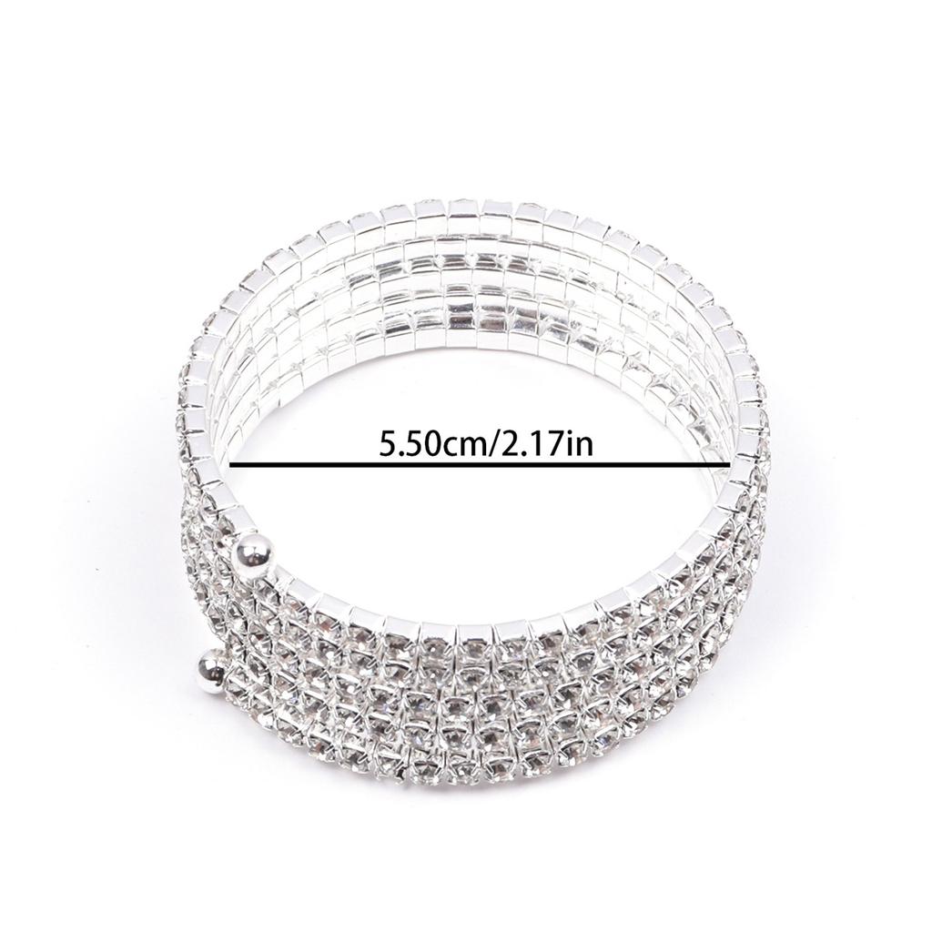 New Five Row Bracelet Jewelry Fashion Bridal Bracelet Elastic Bracelet Bracelet