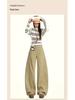 2025 Khaki Loose Straight-Leg Workwear Jeans - New American Design