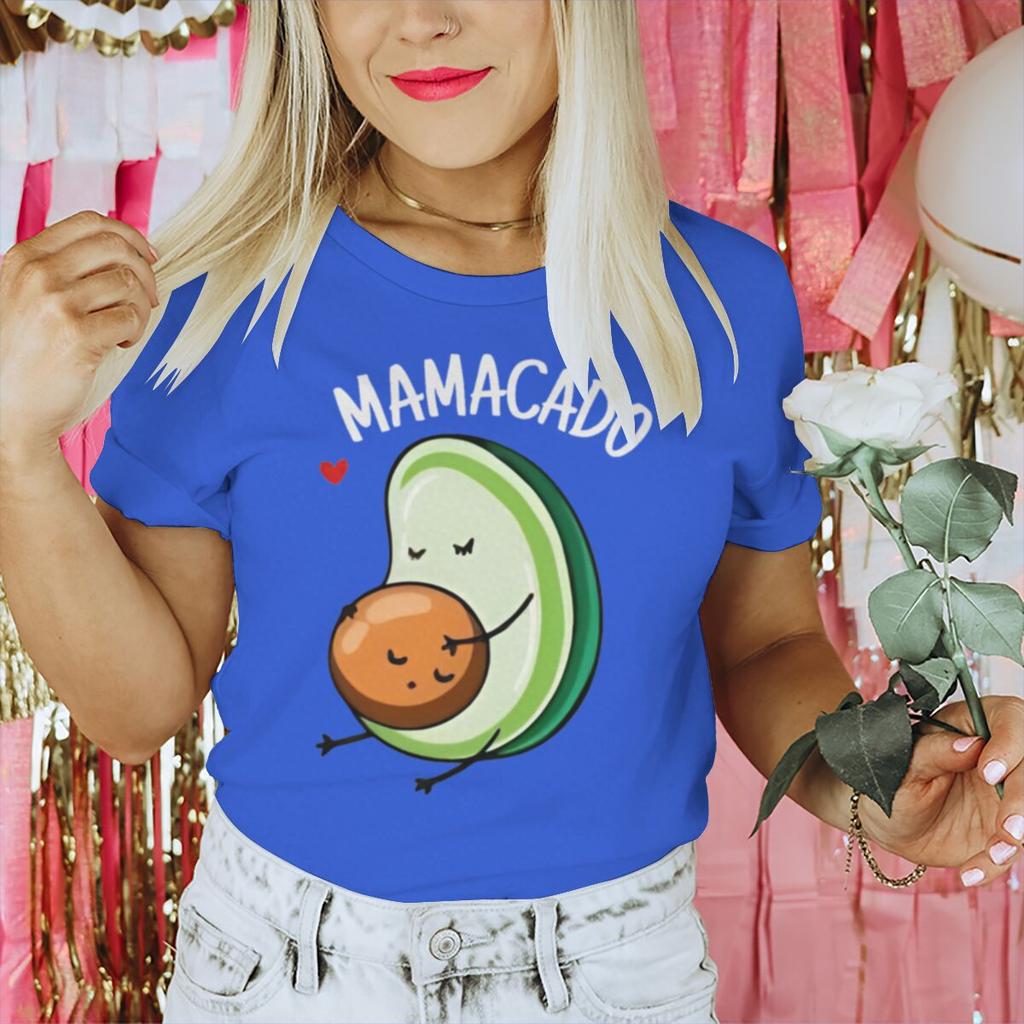 Cartoon Papacado Mamacado Print Couple Matching Tshirt Valentines Day Gifts Women Men Fun Avocado Tees Fashion Lovers Tshirts